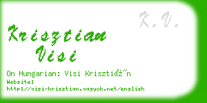 krisztian visi business card